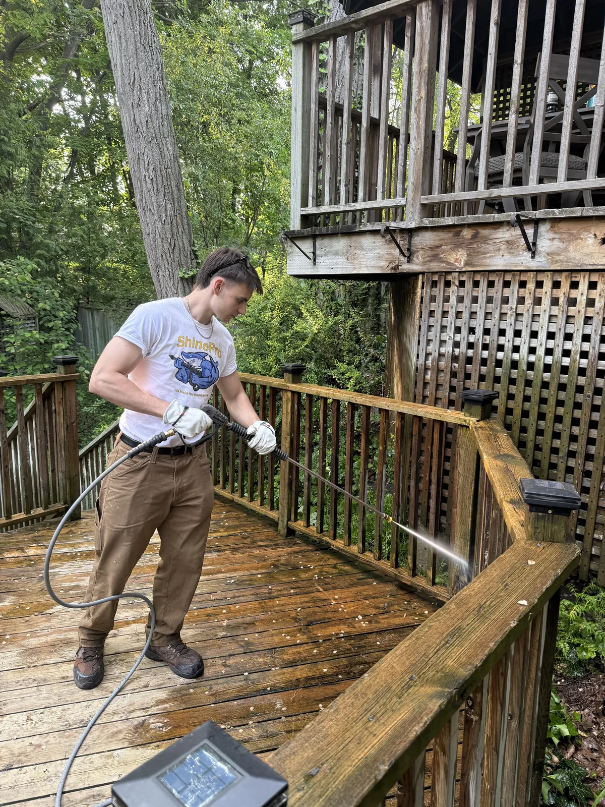 Gutter Cleaning in Milton detail by ShinePro