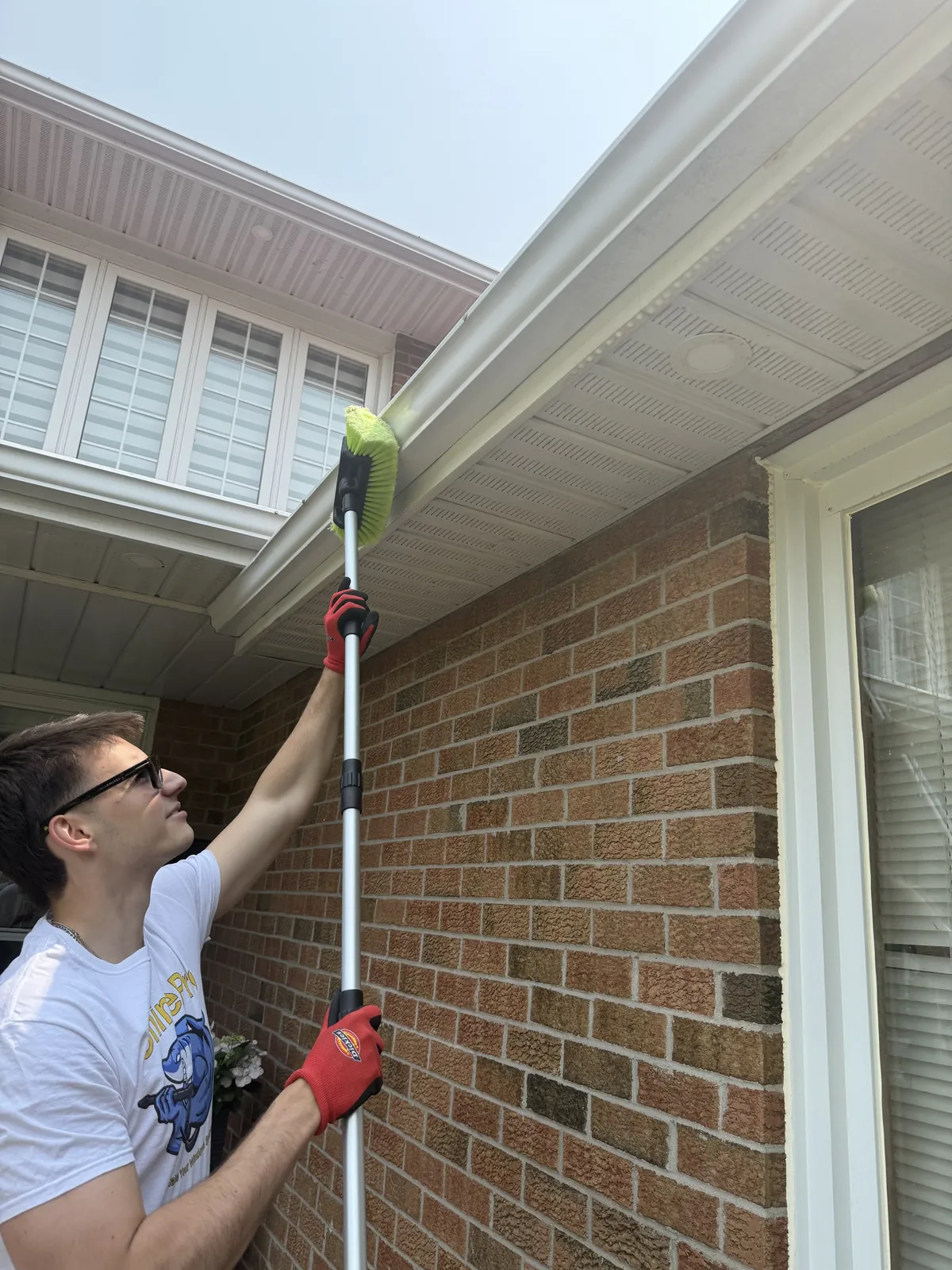 ShinePro gutter and exterior cleaning detail